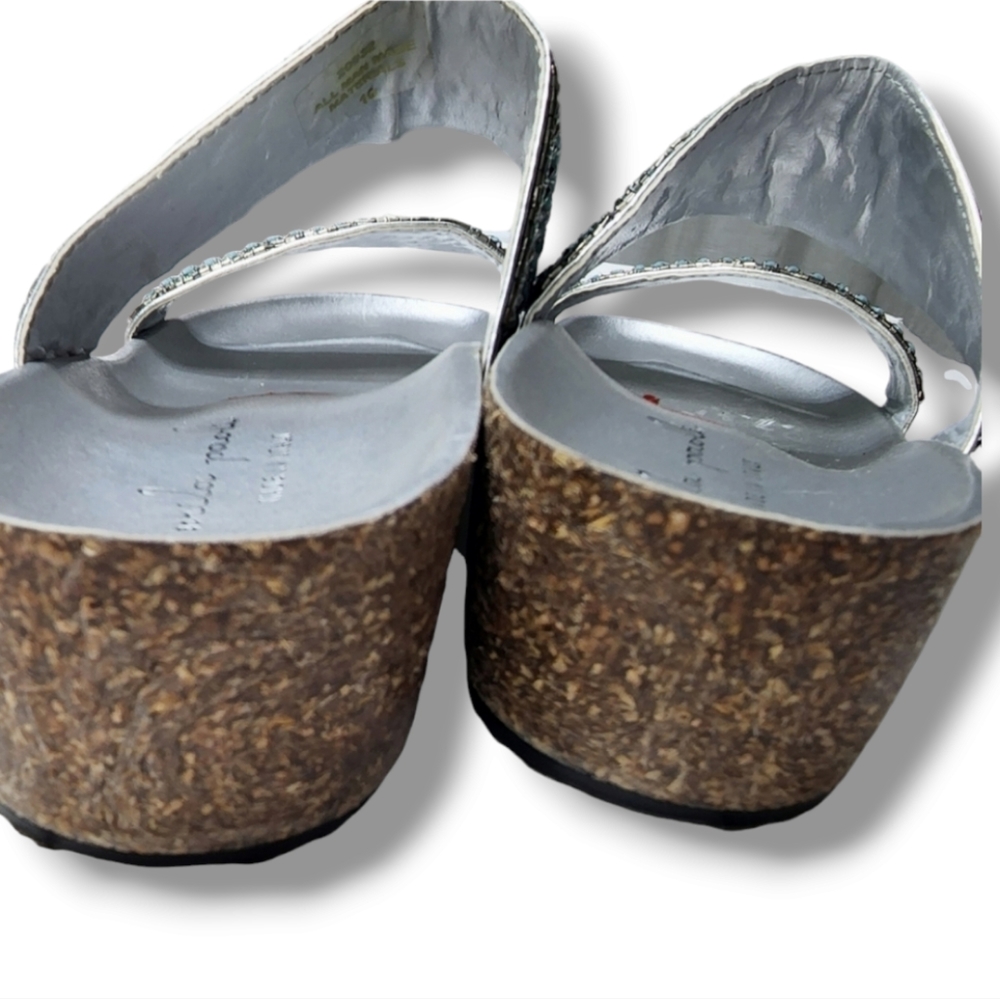 Mila Paoli Embellished Beaded Slide-on Sandals | Size 10 - Picture 6 of 9